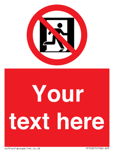 FP10957: Custom prohibition: No emergency exit