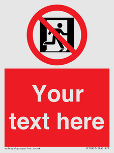 FP10957: Custom prohibition: No emergency exit