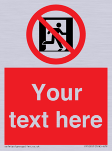 FP10957: Custom prohibition: No emergency exit