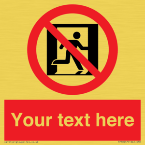 FP10957: Custom prohibition: No emergency exit