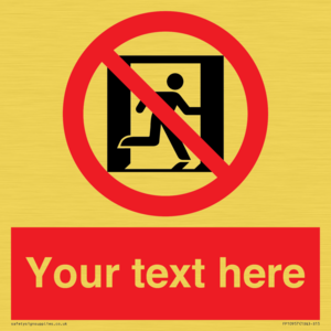 FP10957: Custom prohibition: No emergency exit