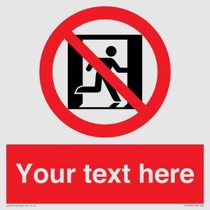 FP10957: Custom prohibition: No emergency exit