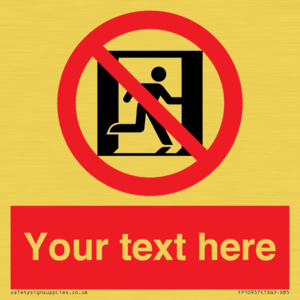 FP10957: Custom prohibition: No emergency exit