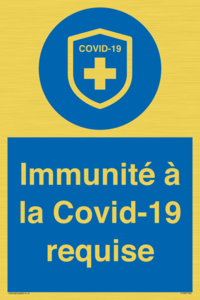 (FR)MP7036: Immunité à la Covid-19 requise