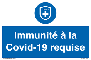 (FR)MP7036: Immunité à la Covid-19 requise