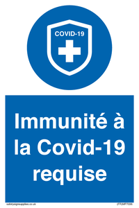 (FR)MP7036: Immunité à la Covid-19 requise