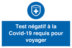 (FR)MP7040: Test négatif à la Covid-19 requis pour voyager