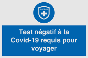 (FR)MP7040: Test négatif à la Covid-19 requis pour voyager