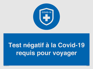 (FR)MP7040: Test négatif à la Covid-19 requis pour voyager