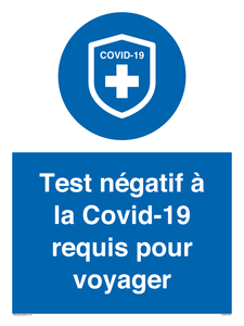 (FR)MP7040: Test négatif à la Covid-19 requis pour voyager