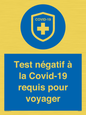 (FR)MP7040: Test négatif à la Covid-19 requis pour voyager