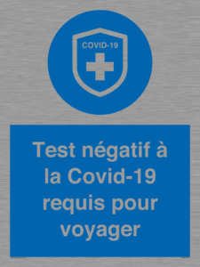 (FR)MP7040: Test négatif à la Covid-19 requis pour voyager
