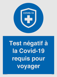 (FR)MP7040: Test négatif à la Covid-19 requis pour voyager