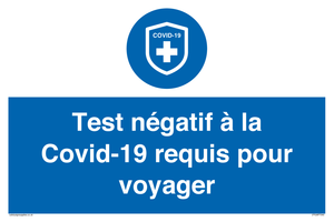 (FR)MP7040: Test négatif à la Covid-19 requis pour voyager