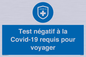 (FR)MP7040: Test négatif à la Covid-19 requis pour voyager