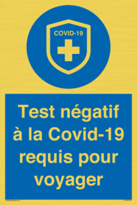 (FR)MP7040: Test négatif à la Covid-19 requis pour voyager