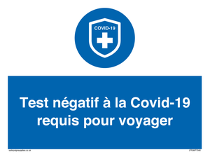 (FR)MP7040: Test négatif à la Covid-19 requis pour voyager