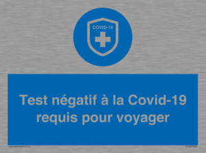 (FR)MP7040: Test négatif à la Covid-19 requis pour voyager