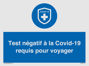 (FR)MP7040: Test négatif à la Covid-19 requis pour voyager