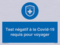(FR)MP7040: Test négatif à la Covid-19 requis pour voyager