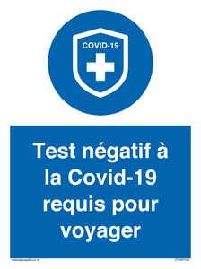 (FR)MP7040: Test négatif à la Covid-19 requis pour voyager