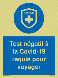 (FR)MP7040: Test négatif à la Covid-19 requis pour voyager