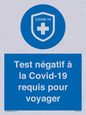 (FR)MP7040: Test négatif à la Covid-19 requis pour voyager