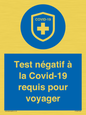 (FR)MP7040: Test négatif à la Covid-19 requis pour voyager