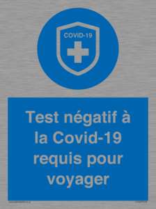 (FR)MP7040: Test négatif à la Covid-19 requis pour voyager