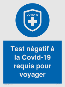 (FR)MP7040: Test négatif à la Covid-19 requis pour voyager