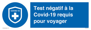 (FR)MP7040: Test négatif à la Covid-19 requis pour voyager