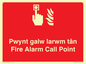 FV13037: Pwynt galw larwm tan  Fire Alarm Call Point