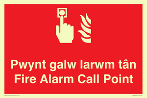 FV13037: Pwynt galw larwm tan  Fire Alarm Call Point