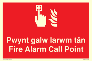 FV13037: Pwynt galw larwm tan  Fire Alarm Call Point