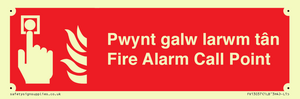 FV13037: Pwynt galw larwm tan  Fire Alarm Call Point