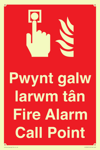 FV13037: Pwynt galw larwm tan  Fire Alarm Call Point