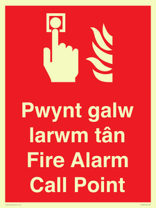 FV13037: Pwynt galw larwm tan  Fire Alarm Call Point