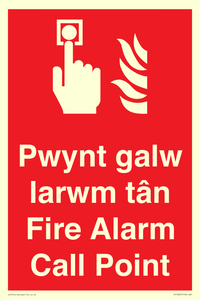 FV13037: Pwynt galw larwm tan  Fire Alarm Call Point