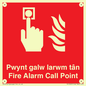 FV13037: Pwynt galw larwm tan  Fire Alarm Call Point