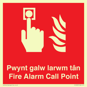 FV13037: Pwynt galw larwm tan  Fire Alarm Call Point