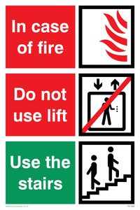 FV1350: In case of fire/use stairs