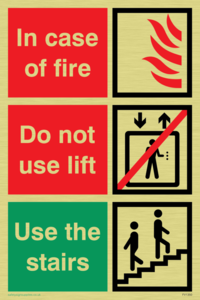 FV1350: In case of fire/use stairs
