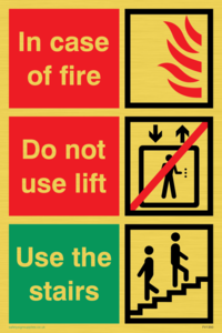FV1350: In case of fire/use stairs
