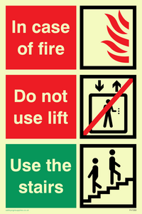 FV1350: In case of fire/use stairs
