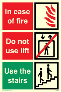 FV1350: In case of fire/use stairs