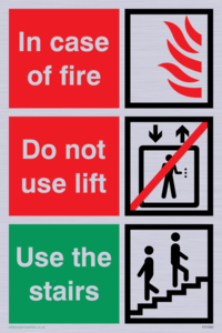 FV1350: In case of fire/use stairs