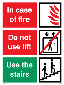 FV1350: In case of fire/use stairs