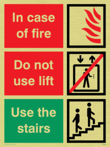 FV1350: In case of fire/use stairs