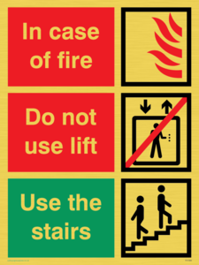 FV1350: In case of fire/use stairs