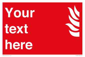 FV14998: Custom Fire Equipment sign with General fire symbol